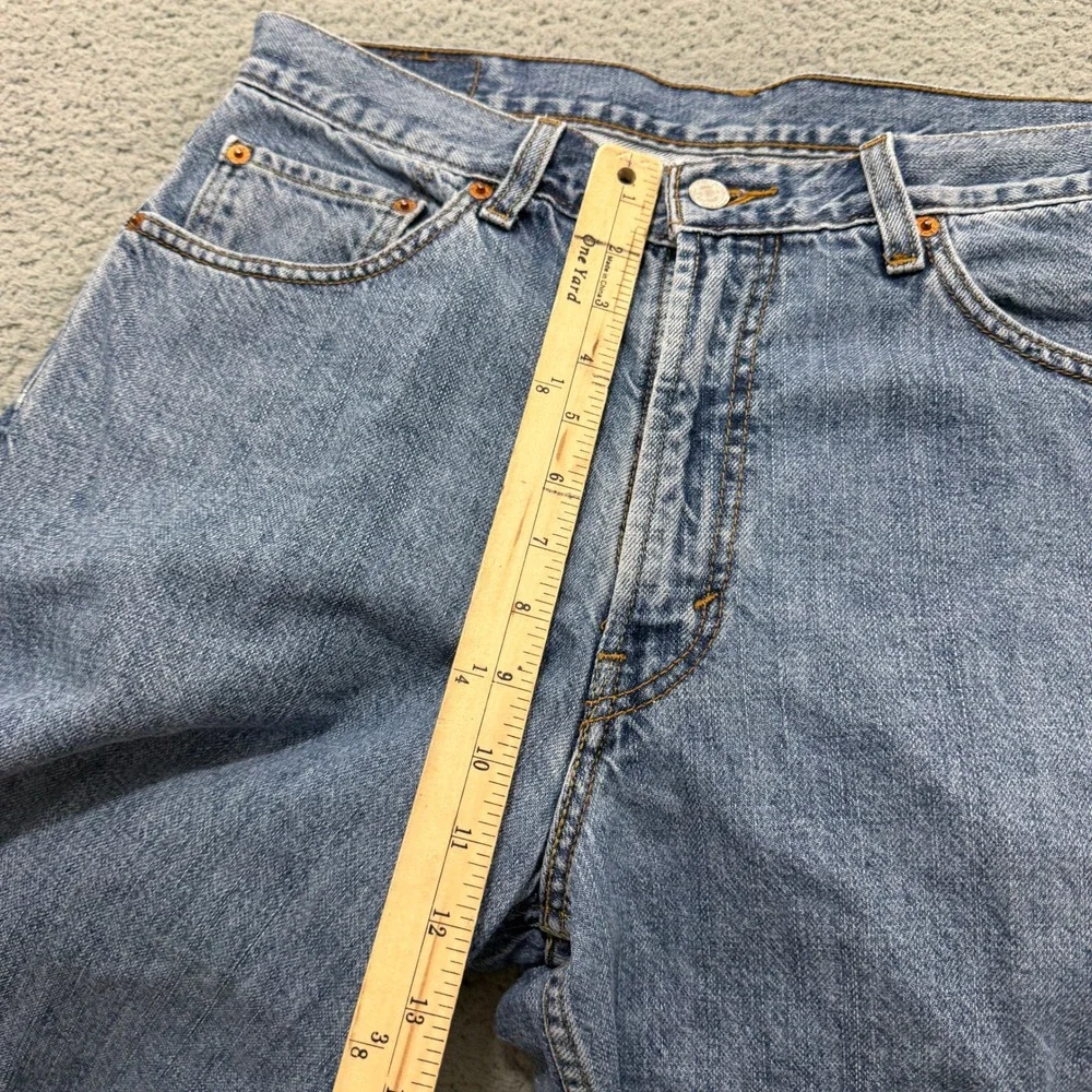 Levis 550 Relaxed Fit Denim Shorts Mens 34 Blue Mid Wash Cotton Jorts Skater